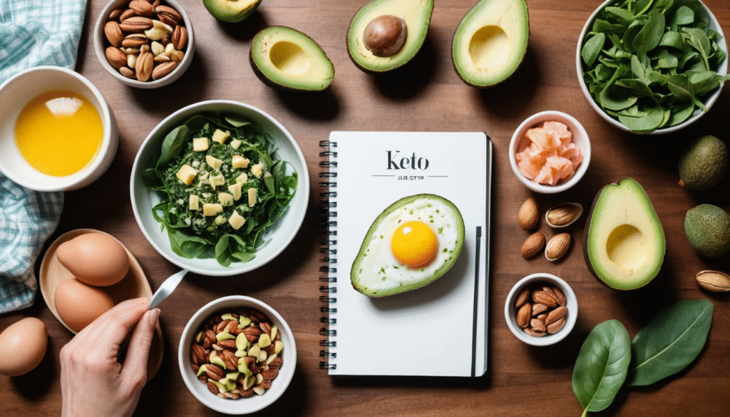 Lazy Keto diet concept with avocado