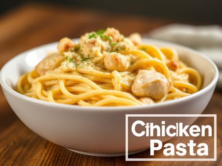 Crockpot garlic parmesan chicken pasta with bold recipe