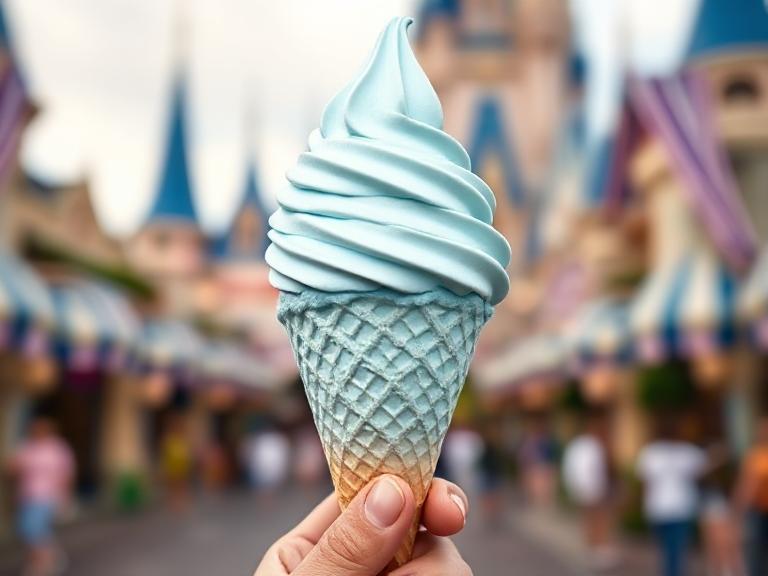 Disney Kingdom Hearts inspired blue sea salt ice cream cone
