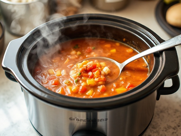 Crockpot version of Homemade Paula Deen Taco Soup Recipe Easy Steps.