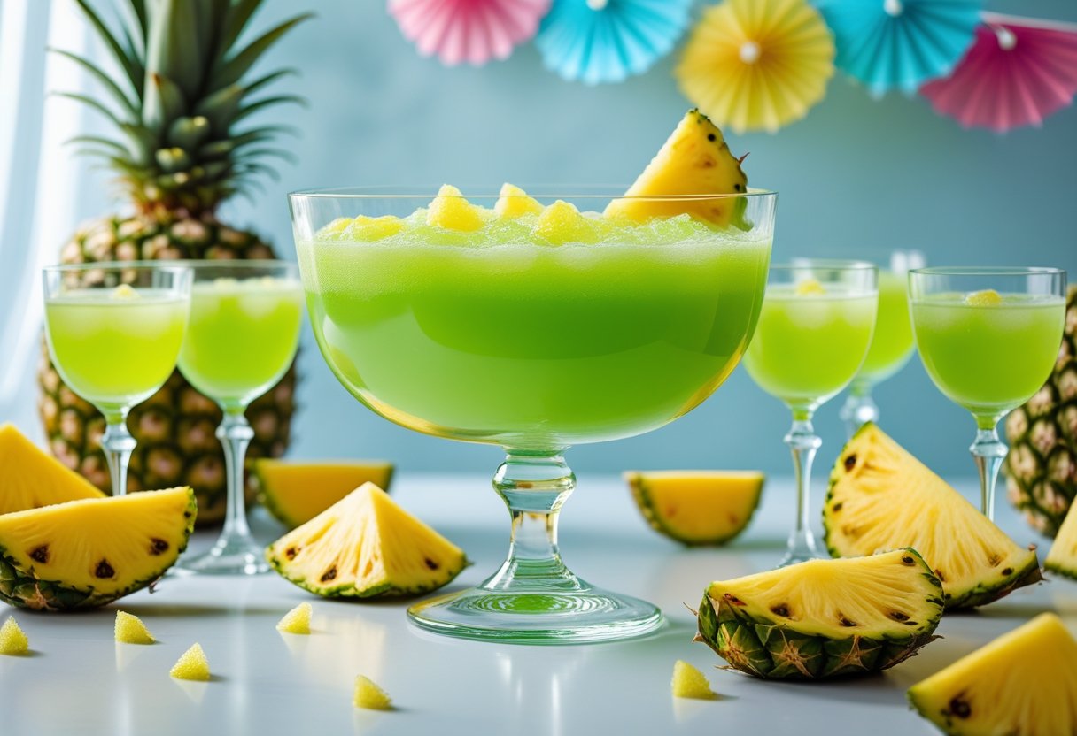 Big batch Scooby Snack drink in punch bowl for parties