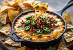 Ultimate Homemade Rotel Dip Recipe – Melted Cheese Magic served in a skillet with tortilla chips and toppings