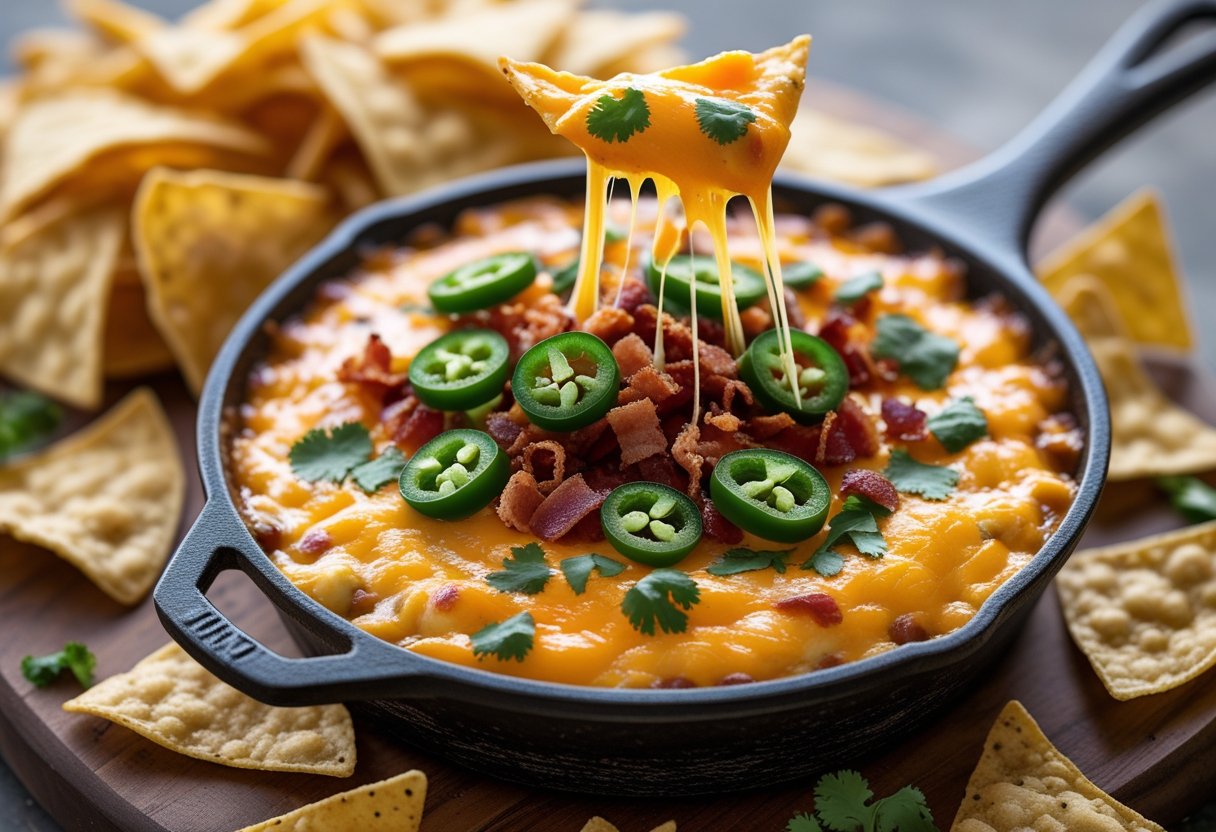 Ultimate Homemade Rotel Dip Recipe – Melted Cheese Magic served in a skillet with tortilla chips and toppings
