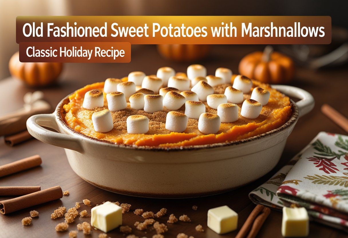 Old fashioned sweet potatoes with marshmallows