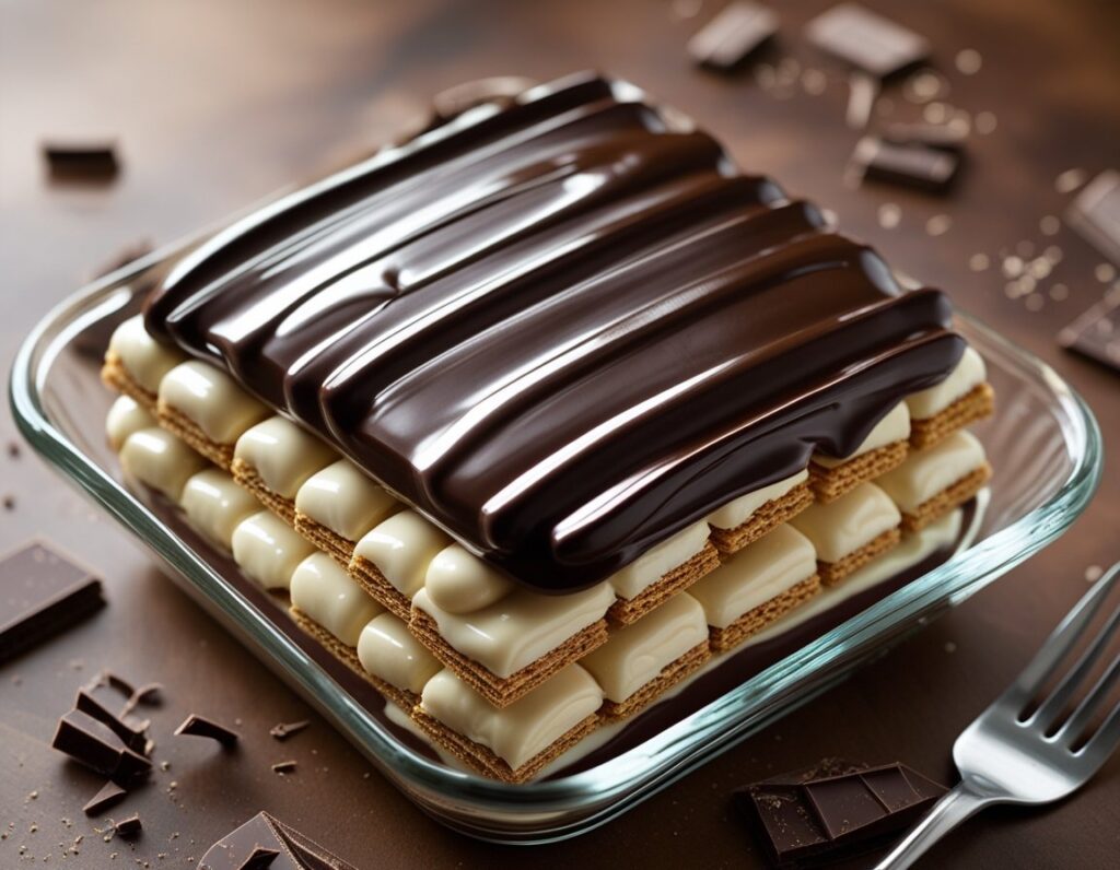 Eclair cake with chocolate ganache recipe