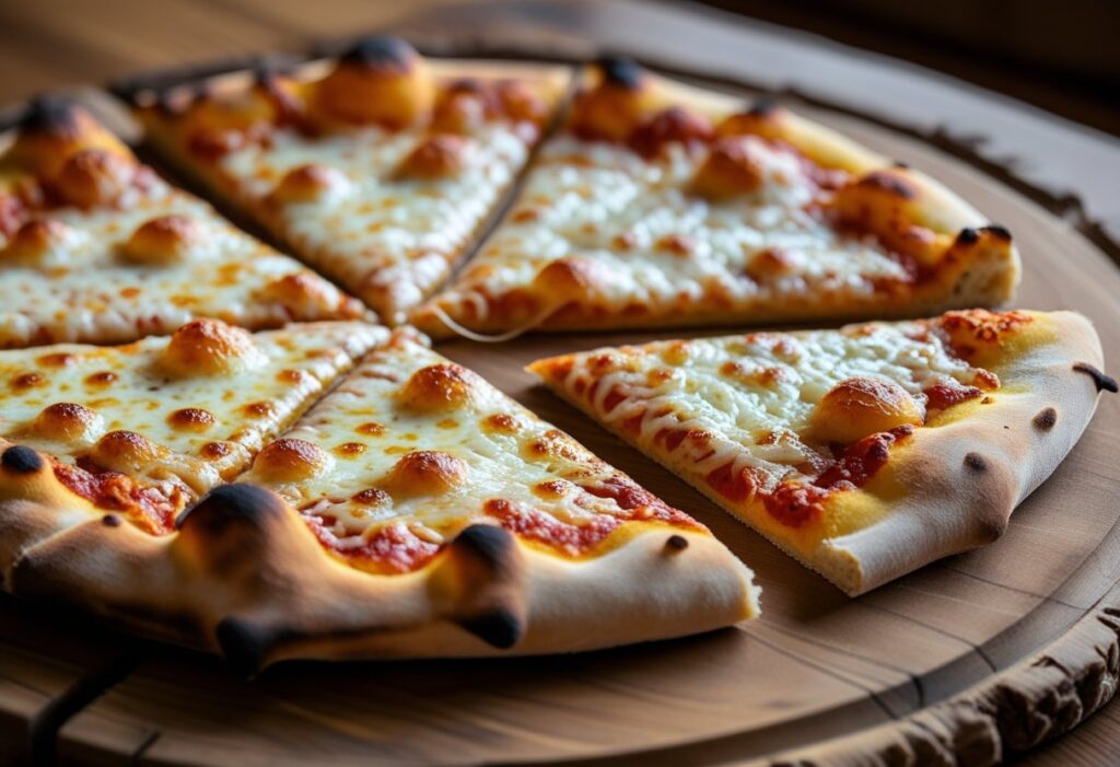 Freshly baked homemade pizza with instant yeast dough, golden crust, crispy edges, and soft, chewy interior ready to serve.