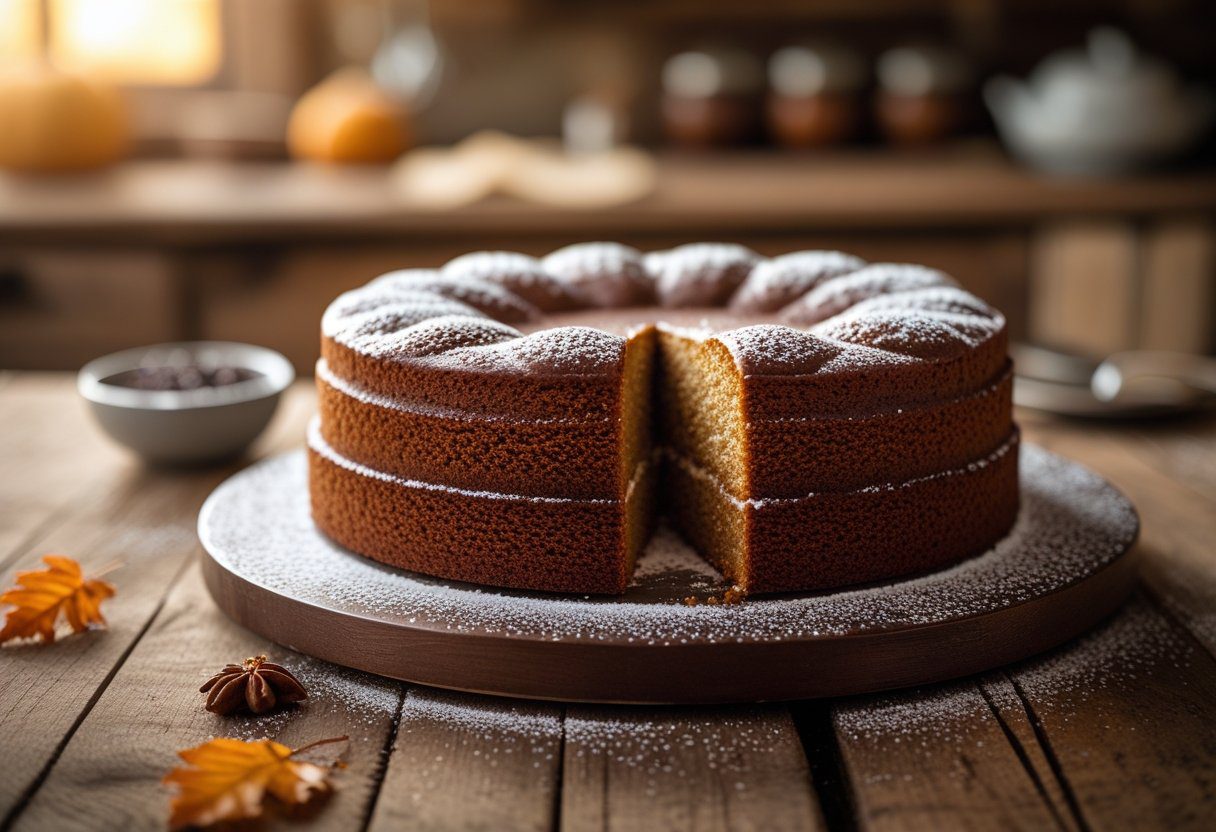 Mary Berry gingerbread cake easy recipe perfect every time showing a moist British gingerbread sponge with rich treacle color and soft crumb on a rustic table