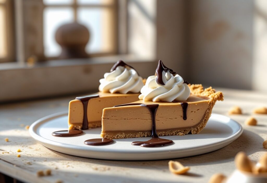 Old-Fashioned No-Bake Peanut Butter Pie Bakery Style Recipe