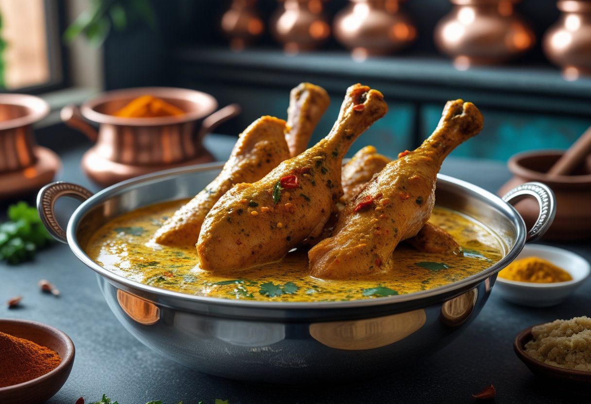 restaurant style chicken tikka marinade showing thick hung yogurt, chili powder, and spice coating