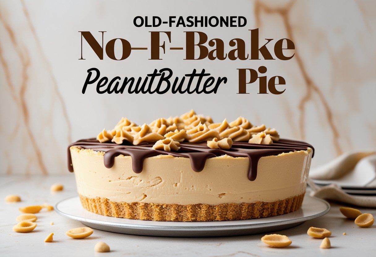 no-bake peanut butter pie with heavy whipping cream