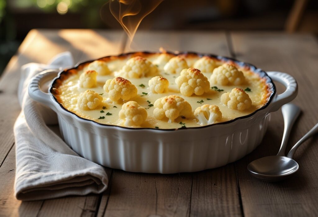 Mary Berry cauliflower cheese recipe baked until golden with creamy cheese sauce and tender cauliflower florets in a classic British comfort dish